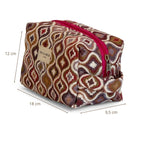 Necessaire medium mit geometrischen Muster in rosa Tönen