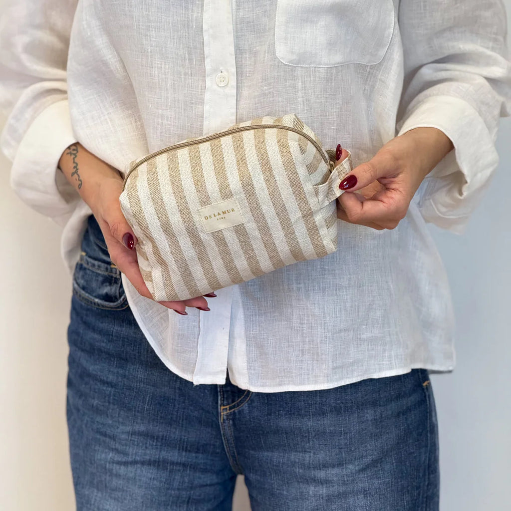 Necessaire medium senf-ecru