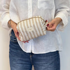 Necessaire medium senf-ecru