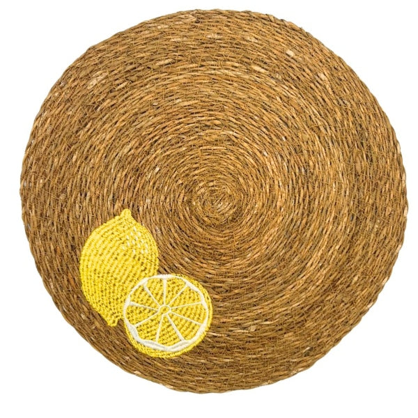 Tischset rund Zitronen
