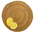 Tischset rund Zitronen