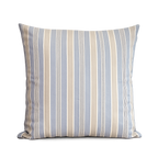 Polsterüberzug hellblau mit breiten Streifen creme