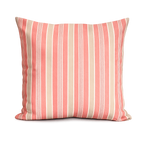 Polsterüberzug rosa mit beigen Streifen / Rückseite einfärbig beige