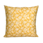 Polsterüberzugsenfgelb mit Blumenmuster