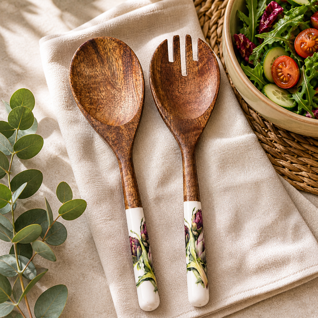 Salatbesteck Artischoke