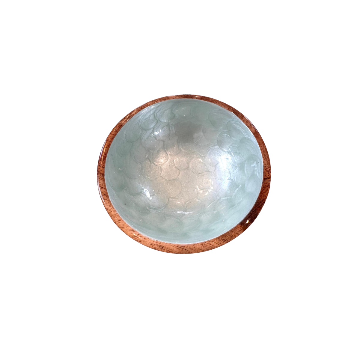 Schüssel aquamarin Mangoholz S