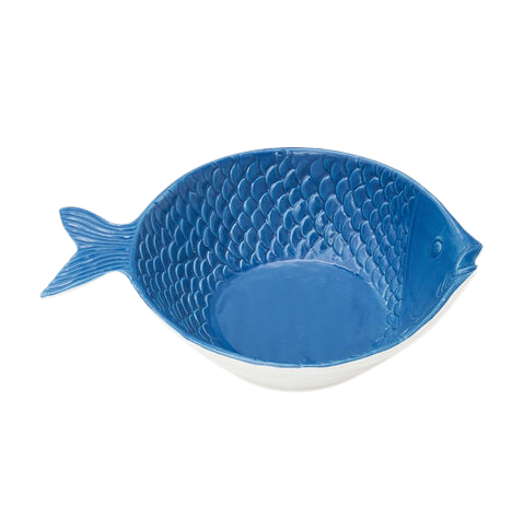 Schüssel Fisch blau