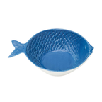 Schüssel Fisch blau