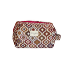 Necessaire medium mit geometrischen Muster in rosa Tönen