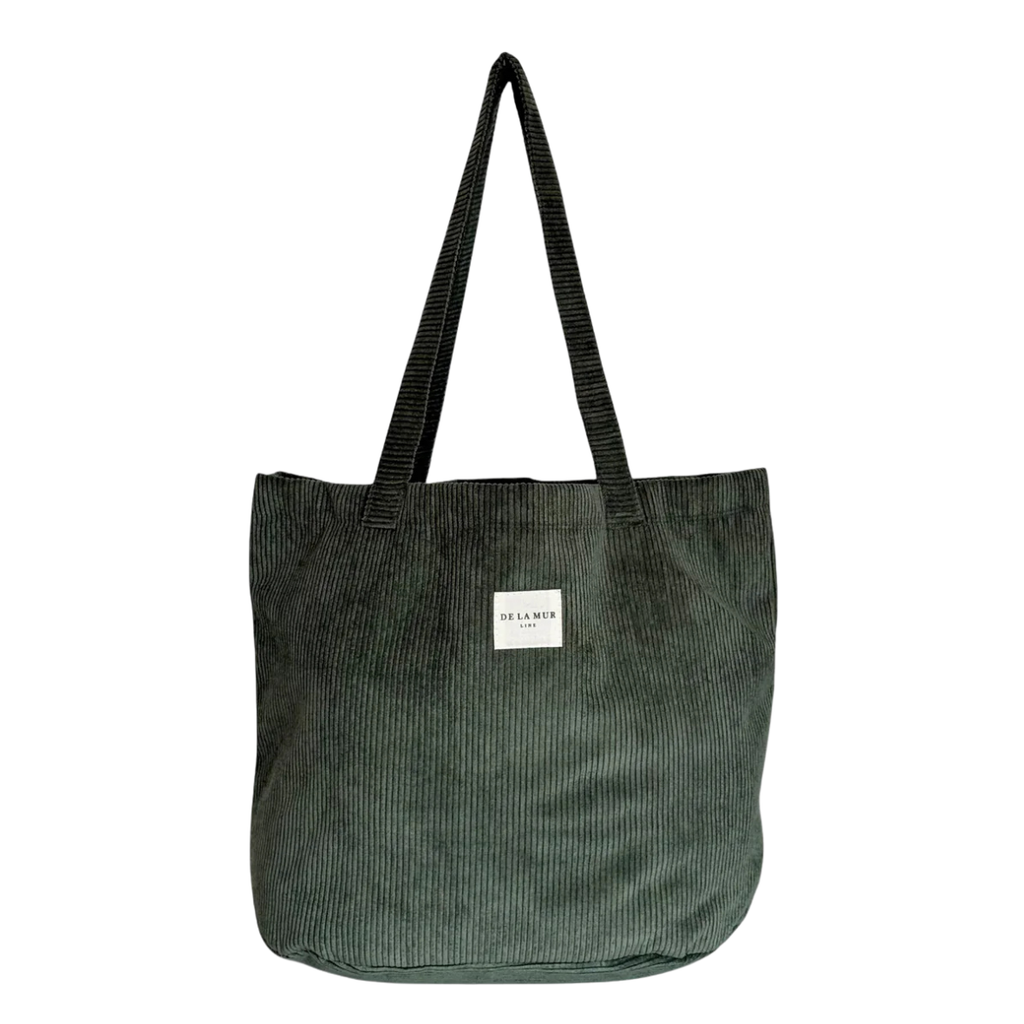 De La Mur Shopper Cord dunkelgrün