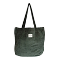 De La Mur Shopper Cord dunkelgrün