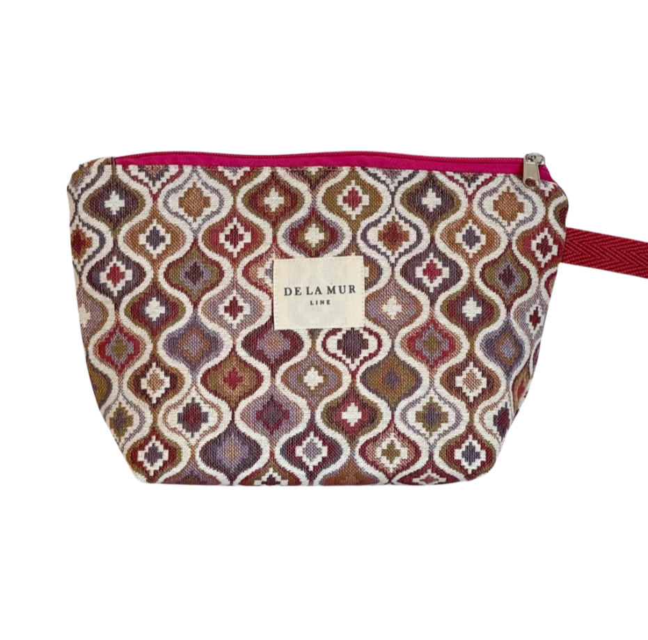 De La Mur Necessaire mit lila-pinkem Muster L