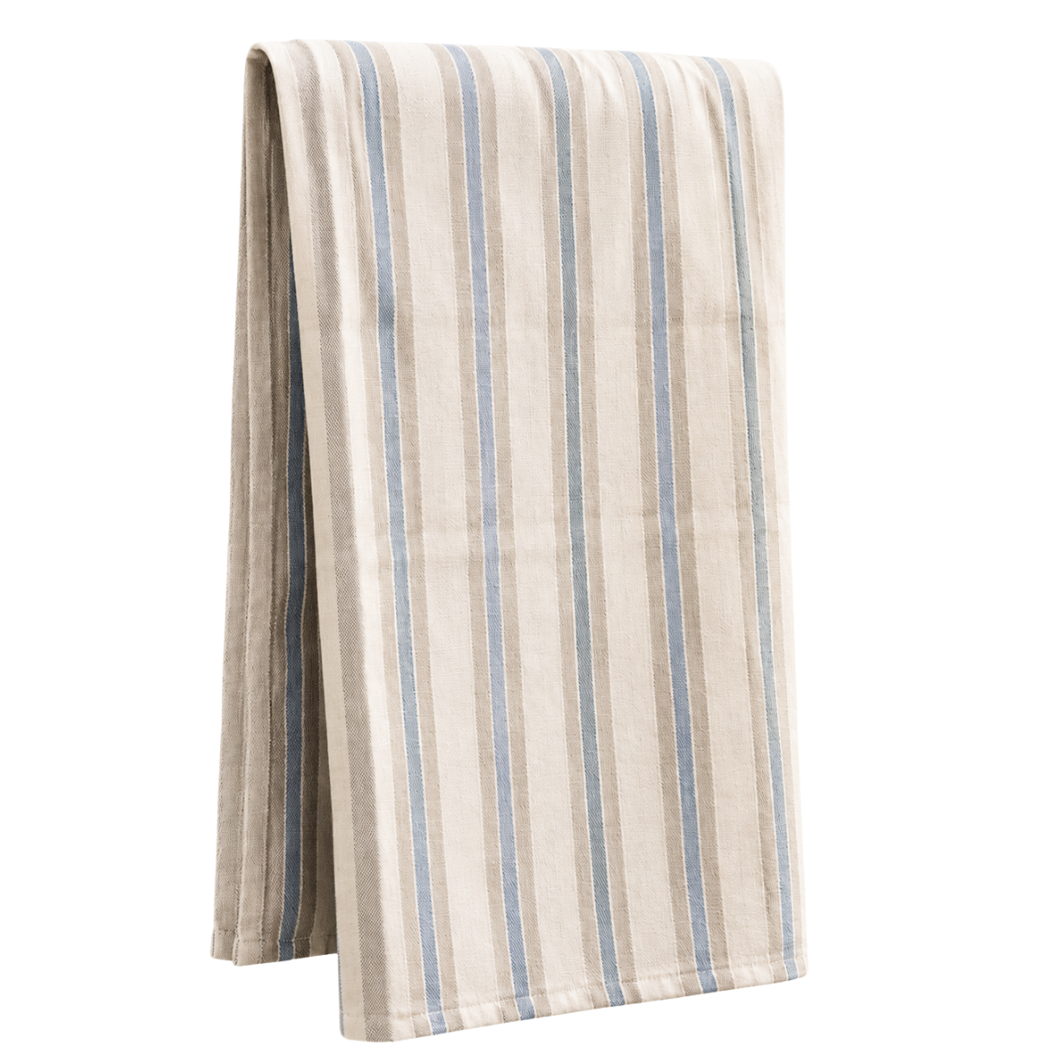 Geschirrtuch beige mit blau/beigen Streifen