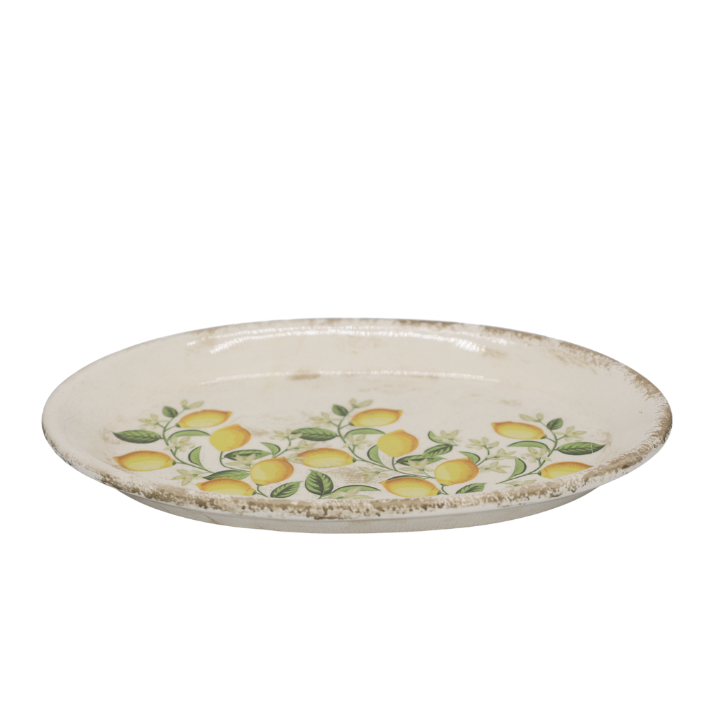 Servierteller Zitrone antique oval