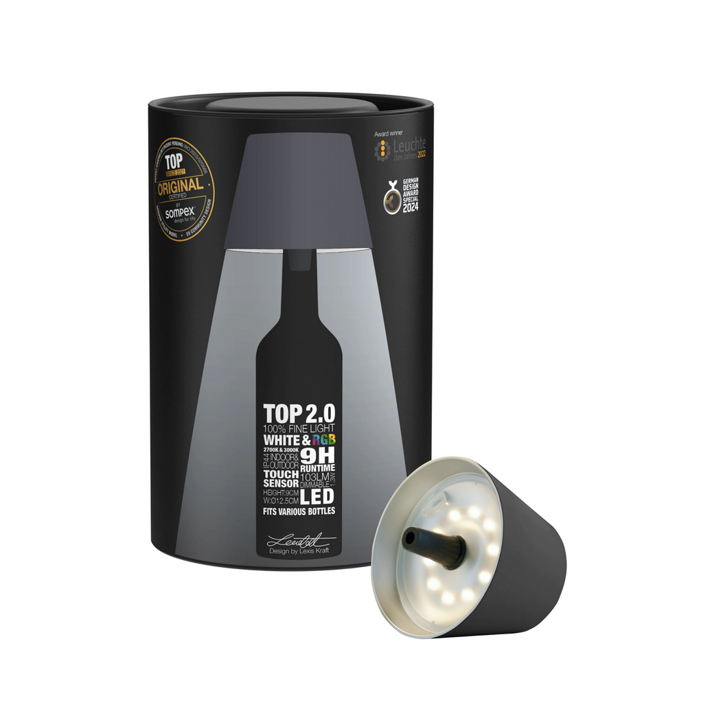 Sompex Top 2.0 Flaschenlampe anthrazit