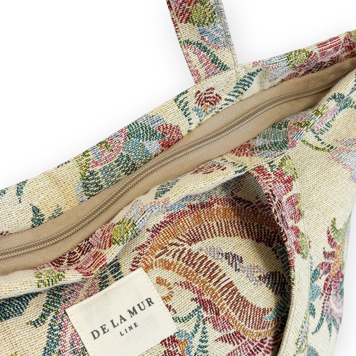 De La Mur Shopper mit Zip in Blumenmuster