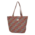De La Mur Shopper mit Zip rote Wellen