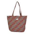 De La Mur Shopper mit Zip rote Wellen