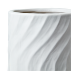Vase Cocos mit Wellen weiß