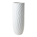 Vase Cocos mit Wellen weiß