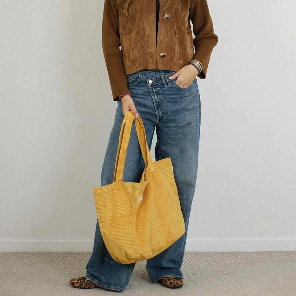 De La Mur Shopper mit Zip Cord senf