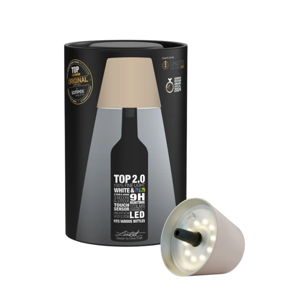 Sompex Top 2.0 Flaschenlampe champagner