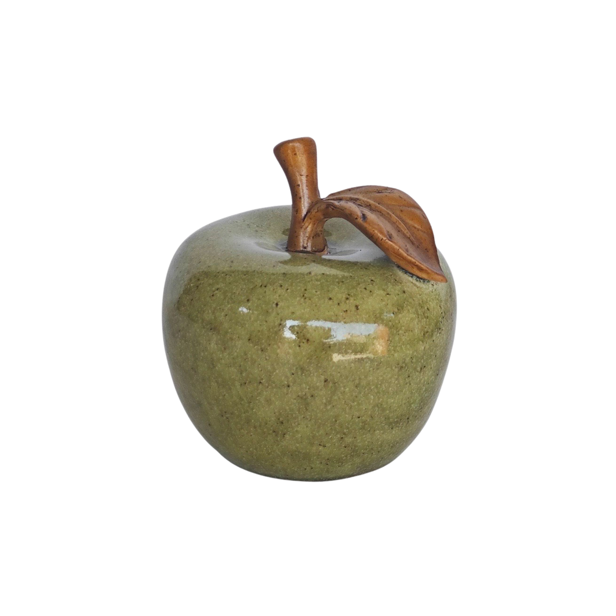 Apfel Steingut hellgrün S