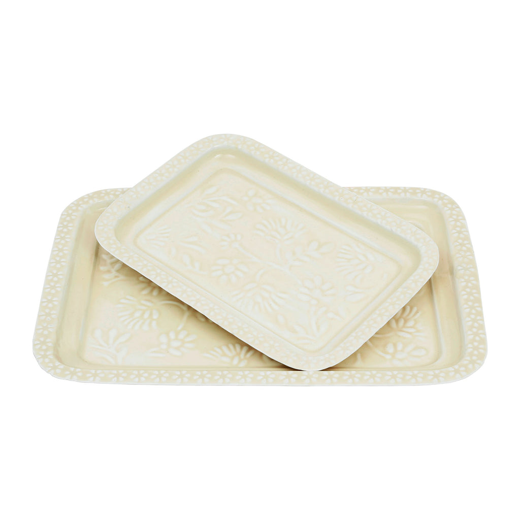 Serviertablett creme S