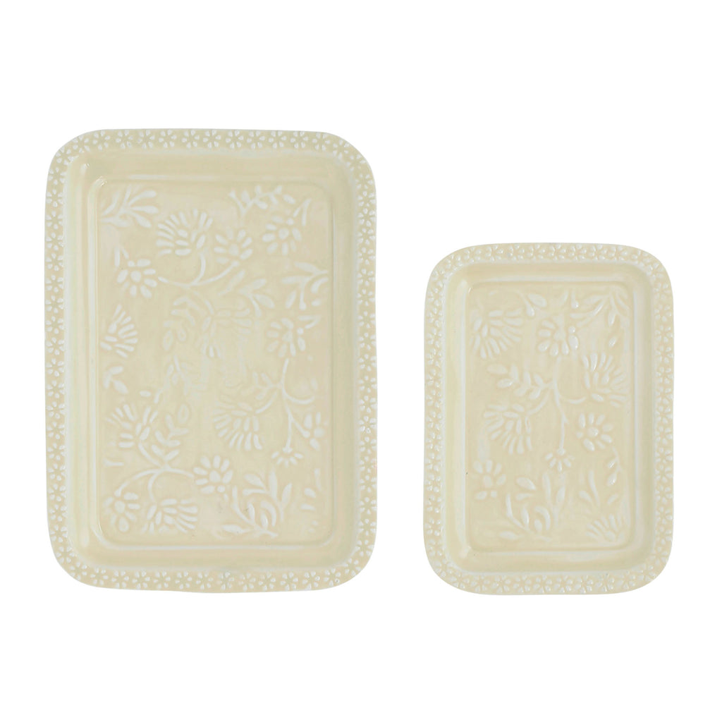 Serviertablett creme S