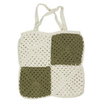 Tasche gehäkelt olive creme