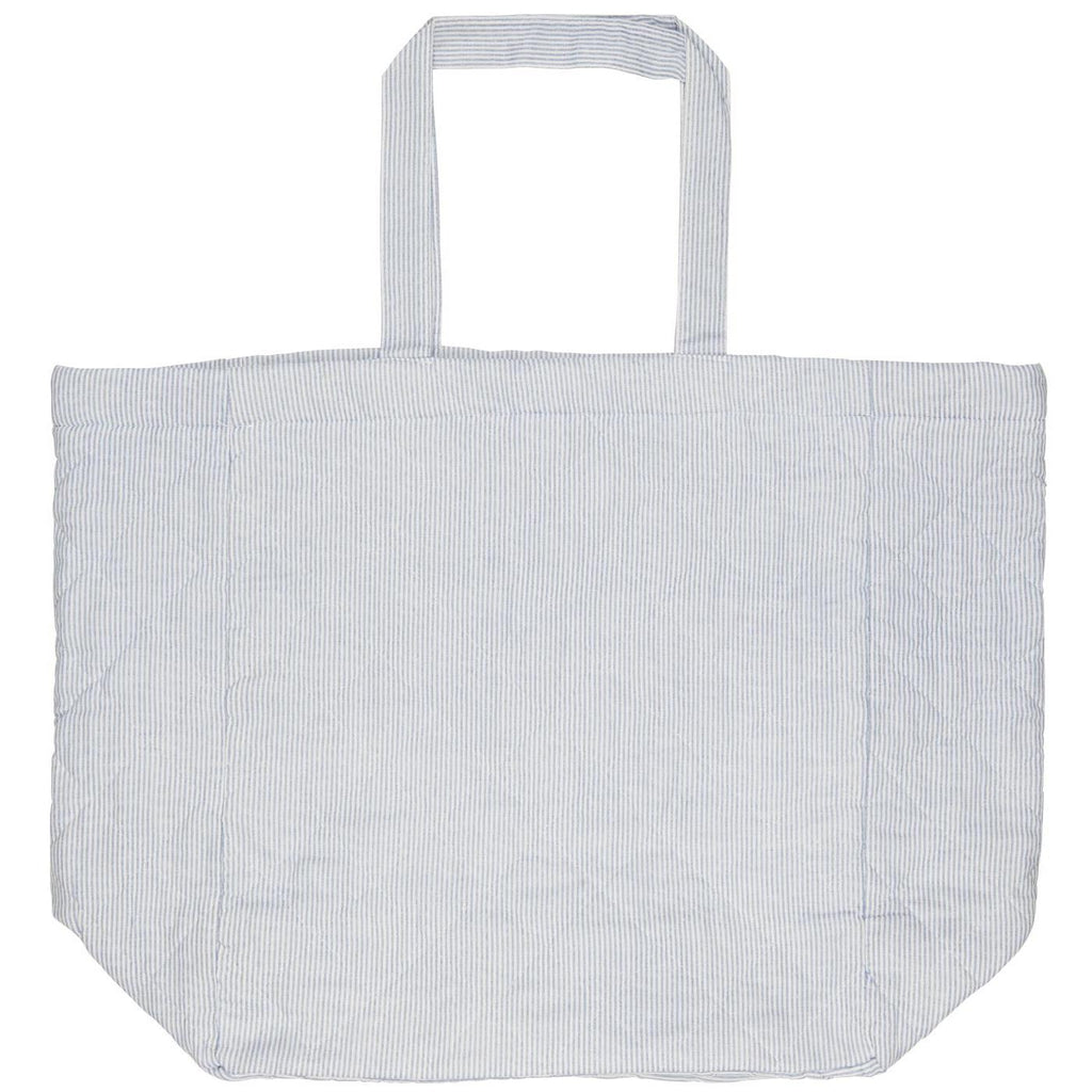 Tasche Wattiert L hellblau gestreift