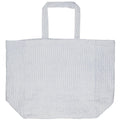 Tasche Wattiert L hellblau gestreift