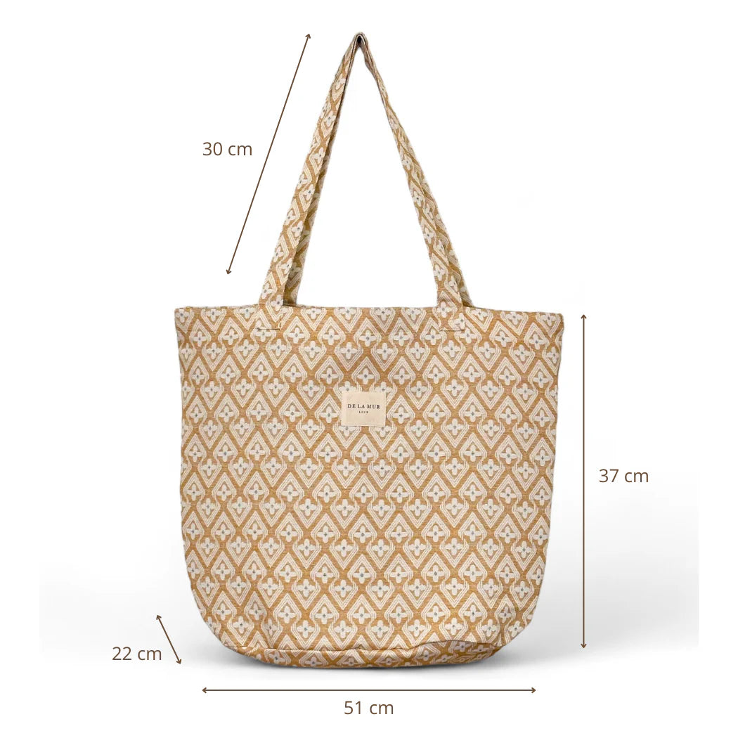 Shopper senfgelb-beige