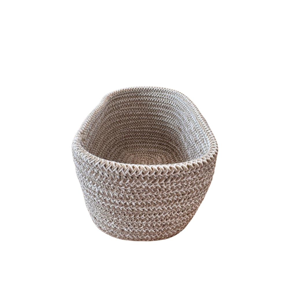 Stoffkorb creme/beige