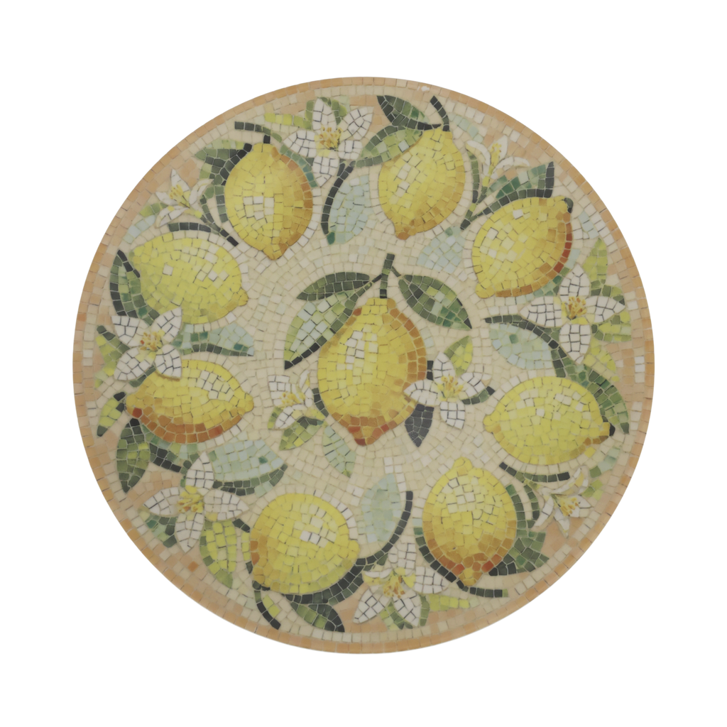 Teller mit  Mosaik mit Zitronen