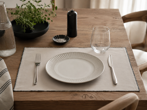 Tischset grau-beige 4 Stück