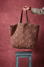 Tasche wattiert L weinrot mit Parsleymuster