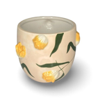 Übertopf Tulpen gelb