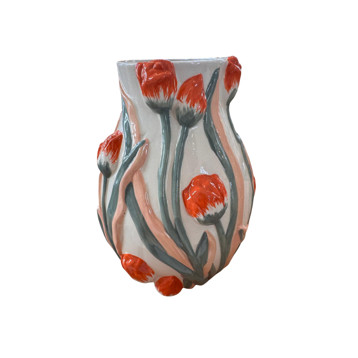 Vase Tulpen rot