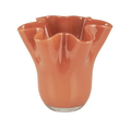 Vase wellig rostrot