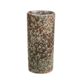 Vase dunkelbraun mit grünen Sprenkeln