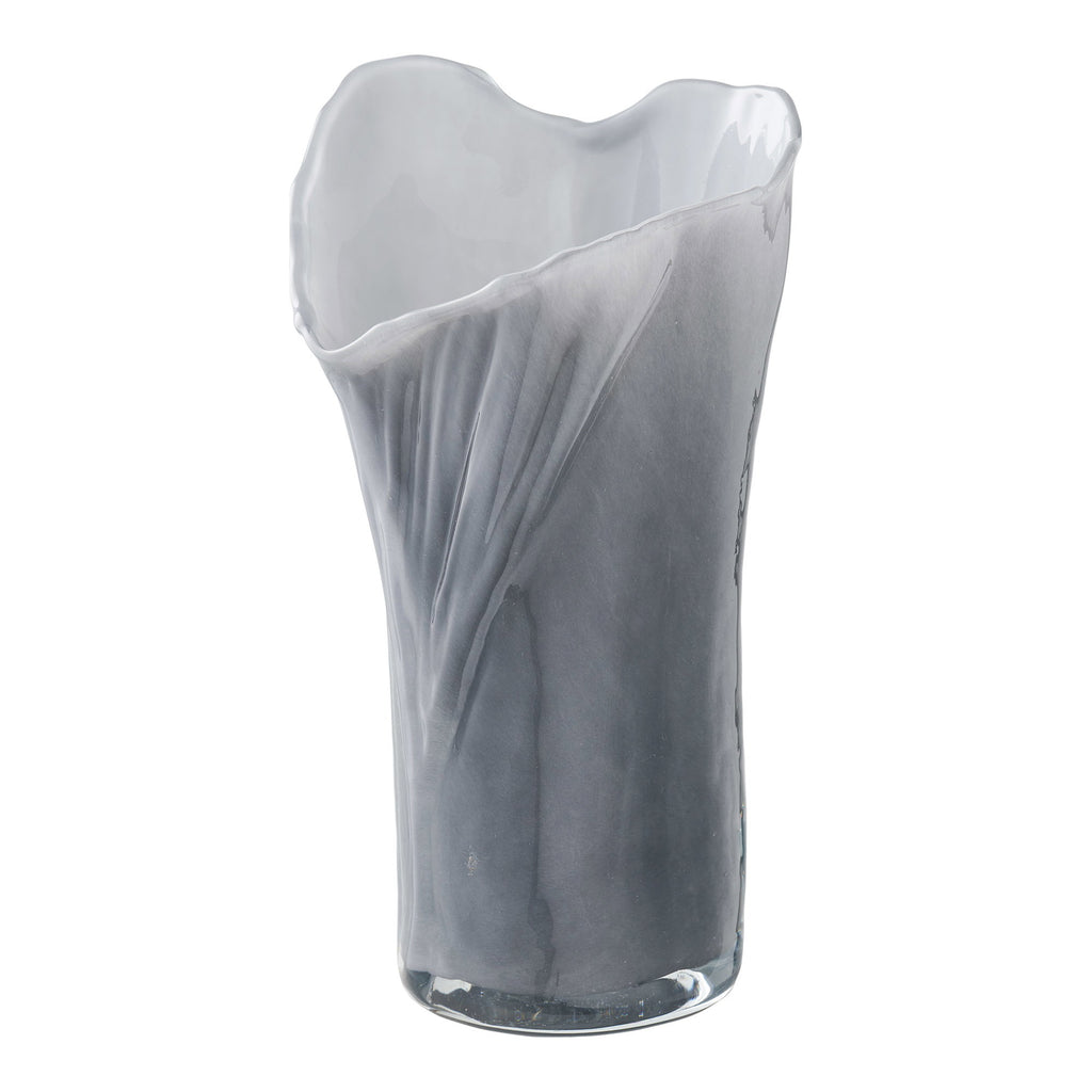 Vase geschwungen grau