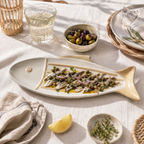 Servierteller Fisch creme