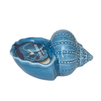 Blaue Duftkerze in Muschelschale mediterran – Seabreeze Wien