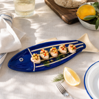 Serviertteller Fisch blau